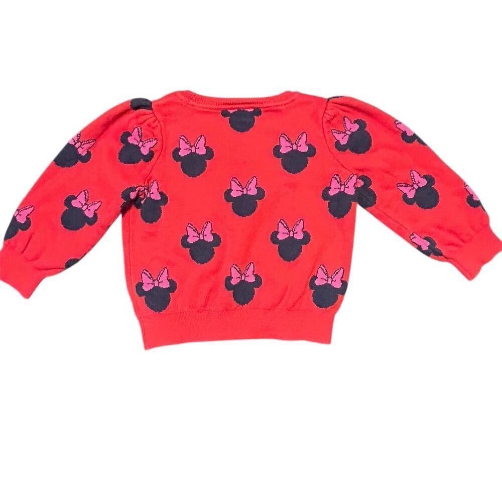 Disney Minnie Mouse Girls Sweater 2T Red Long Sleeve Pullover - Picture 8 of 9